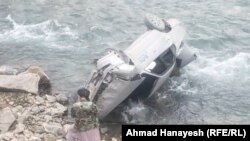 تصویر از رویداد واژگون شدن موتر مسافر بری در پنجشیر