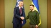 NATO's Jens Stoltenberg (left) meeting with Ukrainian President Volodymyr Zelenskiy in Kyiv in April