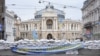 Умацаваньні перад Опэрным тэатрам Адэсы