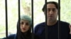 Iranian poets Fatemeh Ekhtesari (left) and Mehdi Musavi were sentenced to prison terms of 11 1/2 years and nine years after being convicted of charges that include "insulting sanctities."