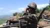 An Armenian Soldier at a military observation post