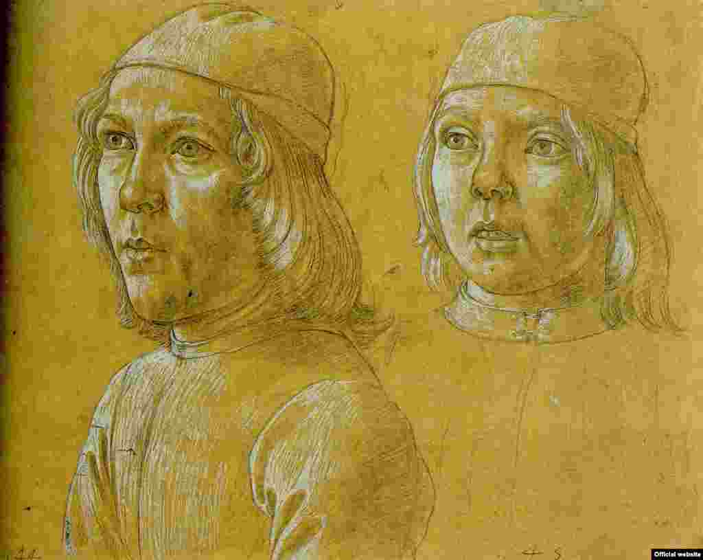 Davide Ghirlandaio (?) Bust Portrete ale unui Tînăr și unui Copil, c 1480 Berlin, National Museums in Berlin, Kupferstichkabinett © National Museums in Berlin, Jörg P. Anders (photo: Bode Musem press service courtesy)