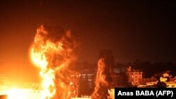 غزه کې د اسراییلیو جنګي الوتکو د بمبار عکسونه