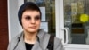  Yulia Tsvetkova leaves after a court in Komsomolsk-on-Amur in April 2021.
