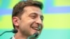 UKRAINE -- Ukrainian showman and comedian, and Presidential candidate Volodymyr Zelensky at his campaign headquarters following a presidential elections in Kiev, Ukraine, on April 21, 2019. Ukrainians voted during the second round of Presidential election