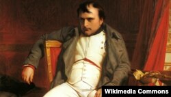 Карціна Поля Дэляроша «Напалеон у Фантэнбло», карціна адпавядае моманту падпісаньня адрачэньня ад пасаду