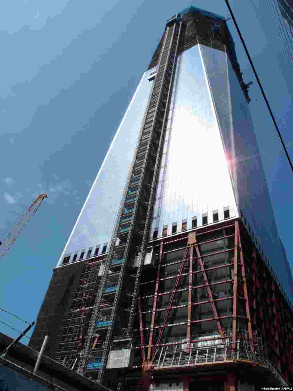 The unfinished Freedom Tower, also called 1 World Trade Center, is the flagship of the new business complex.