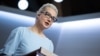 Yulia Navalnaya, widow of late Russian opposition leader Aleksei Navalny, speaks after receiving the Media Freedom Prize at the Ludwig Erhard Summit in Gmund, Germany, on April 19.