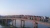 A photo of a bridge at the lake in Urgench