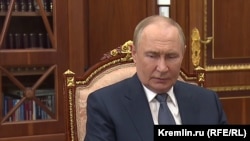 Путин на встрече с губернатором ЕАО Марией Костюк в Кремле, 20 августа 2025 года